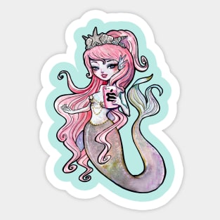 The mermaid'selfie Sticker